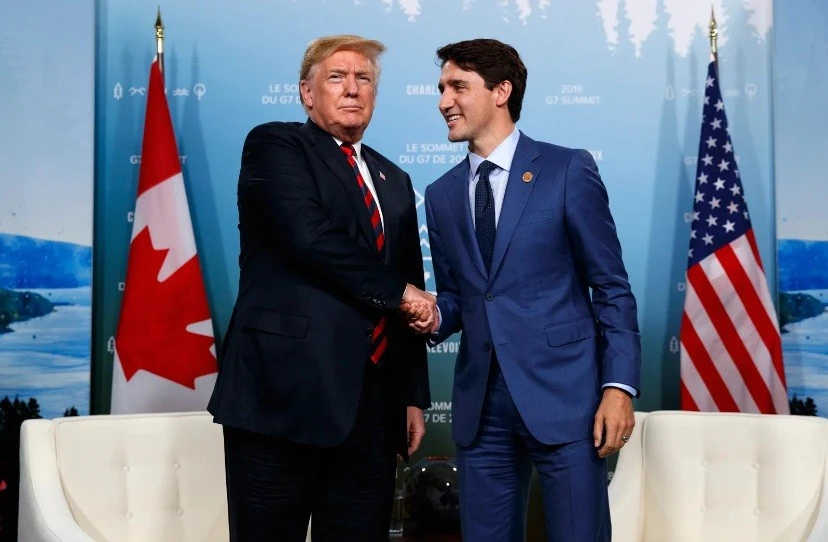 Ông Trump và Thủ tướng Justin Trudeau.