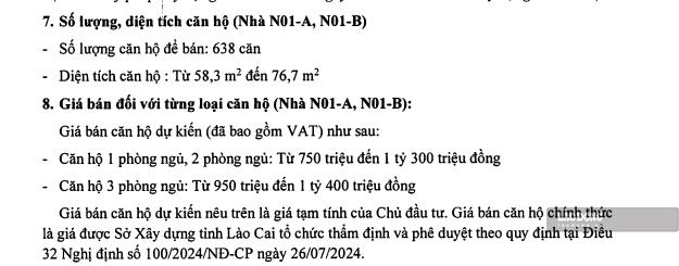 Các căn hộ có giá từ 750 triệu đến 1,4 tỉ đồng/căn. Ảnh: Đinh Đại