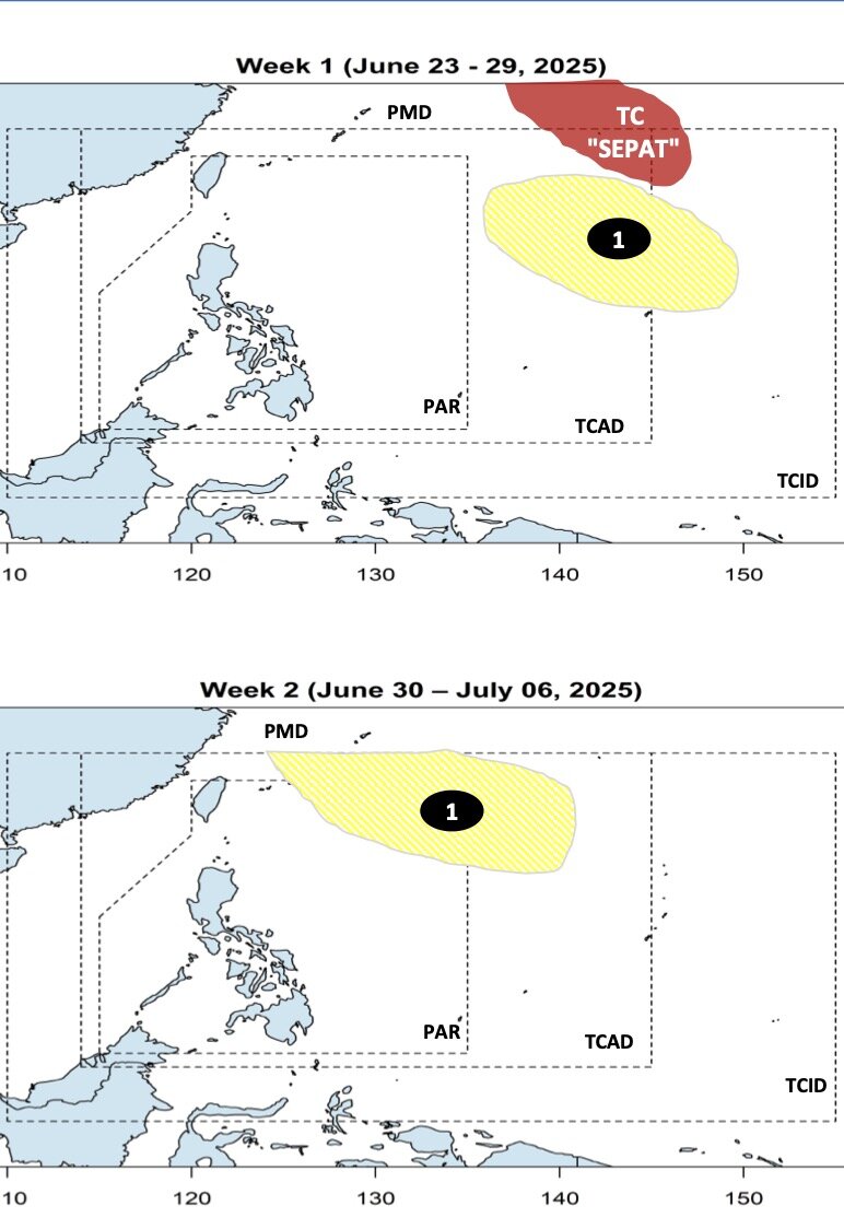 Ngay sau bão số 2 Sepat, áp thấp mới gần Biển Đông sẽ xuất hiện. Ảnh: PAGASA