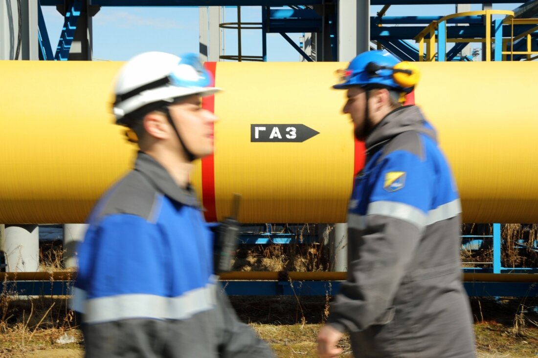 Nhân viên của Gazprom tại mỏ dầu, khí đốt Chayandinskoye. Ảnh: Gapzrom