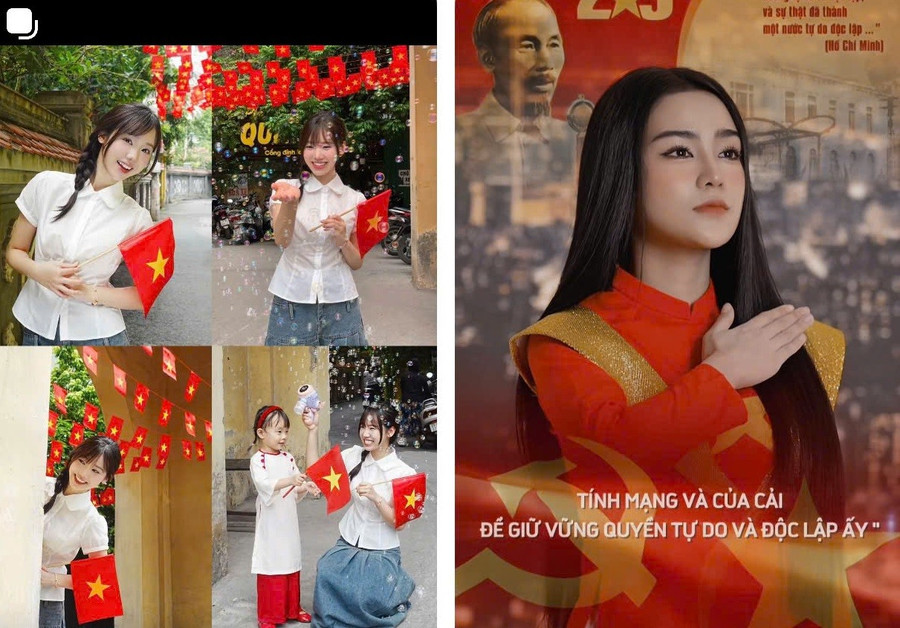 Các hình ảnh và trend được các bạn trẻ đăng nhân dịp 30/4. Ảnh: TikTok