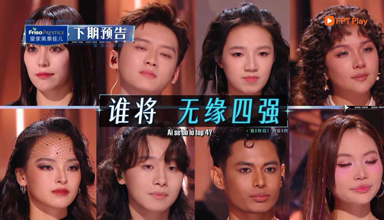 Bán kết 2 là phần so tài cá nhân của 8 thí sinh. Ảnh: Cắt từ video