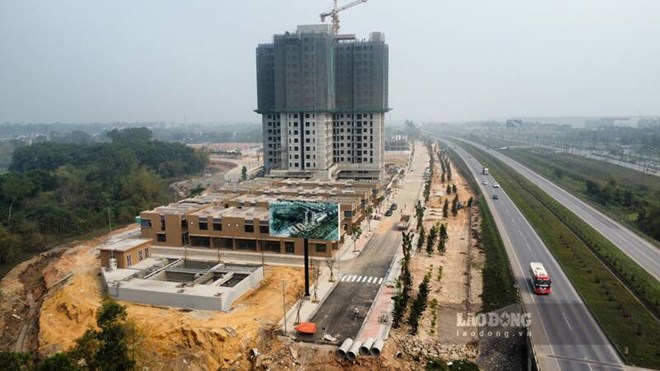 1 dự án nhà ở xã hội sắp hoàn thành tại Thái Nguyên. Ảnh: Lam Thanh