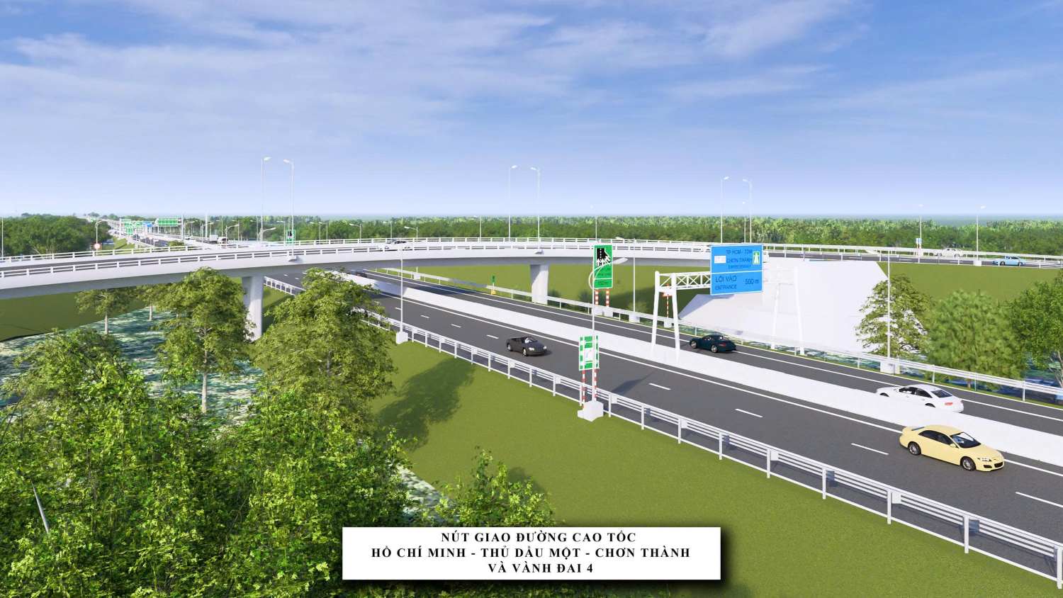 Một nút giao Vành đai 4 TPHCM. Ảnh: Sở Xây dựng