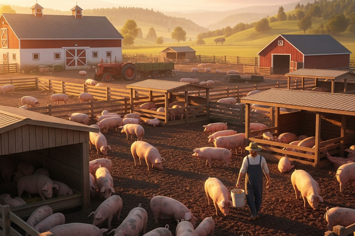 Giá heo hơi hôm nay 1 8 2025 Hà Nội xác lập đỉnh giá mới, miền Trung, miền Nam đuổi theo sau