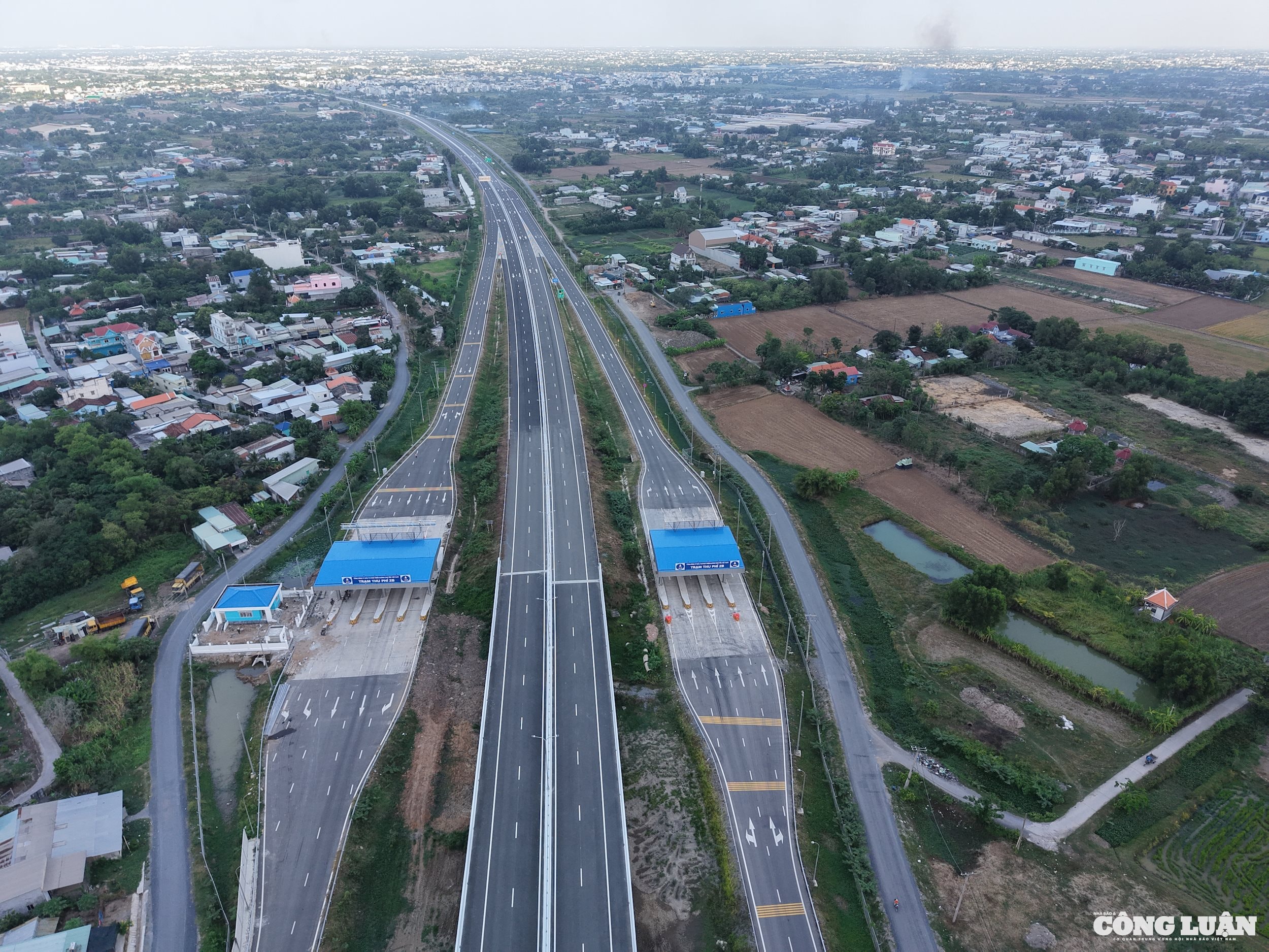 Hình ảnh 3km cuối tuyến cao tốc Bến Lức - Long Thành.