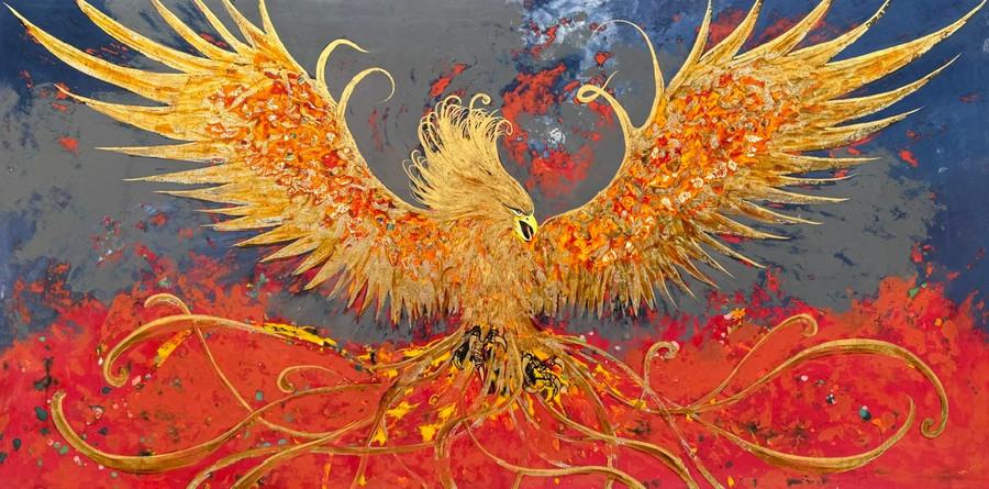 'Phượng hoàng lửa' - biểu tượng của sự chuyển hóa, từ đau khổ đến trí tuệ, từ tro tàn đến hồi sinh.