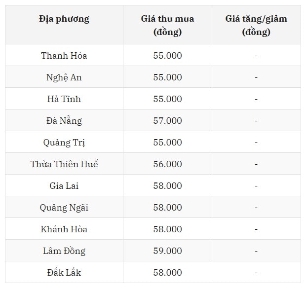 Giá heo hơi khu vực miền Trung - Tây Nguyên duy trì ổn định, dao động từ 55.000 – 59.000 đồng kg
