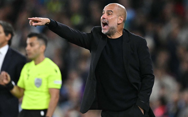 Guardiola hẳn sẽ rất hạnh phúc khi sở hữu Haaland trong đội hình. Ảnh: AFP