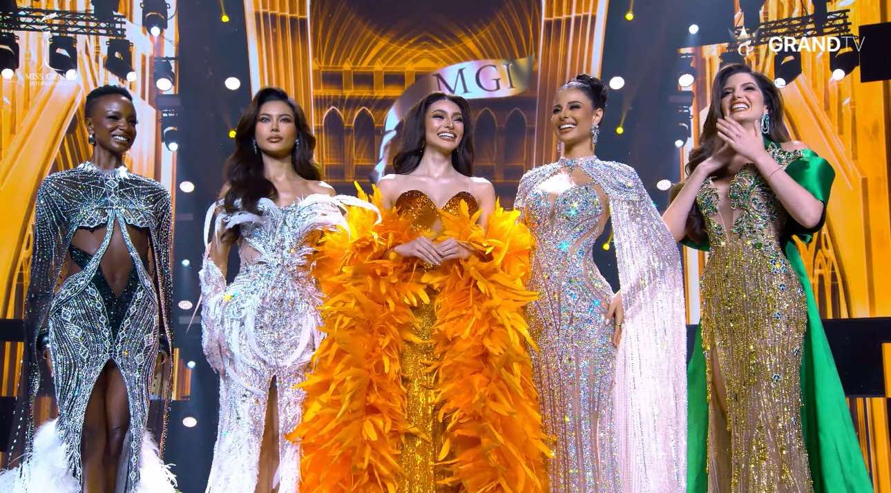 Nhan sắc Top 5 Miss Grand International 2025. Ảnh: MGI