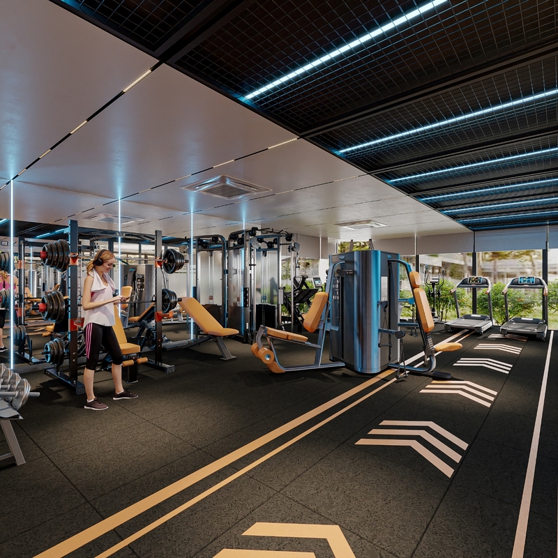 Phòng tập gym hiện đại