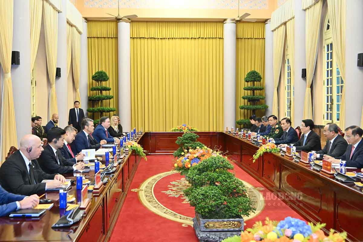 Quang cảnh buổi tiếp. Ảnh: Hải Nguyễn