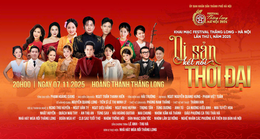 Nhiều nghệ sĩ nổi tiếng sẽ tham gia đêm khai mạc tại Hoàng thành Thăng Long. festival-thang-long-ha-noi-2025-ke-chuyen-di-san-bang-cong-nghe-2.jpg