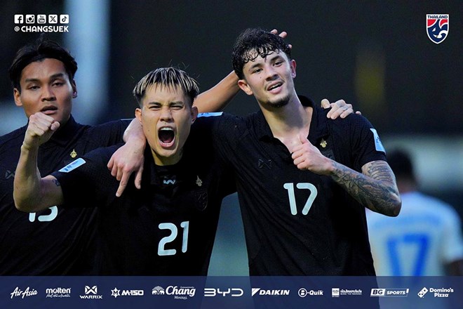 Tuyển Thái Lan thắng đậm Sri Lanka ở vòng loại Asian Cup 2027