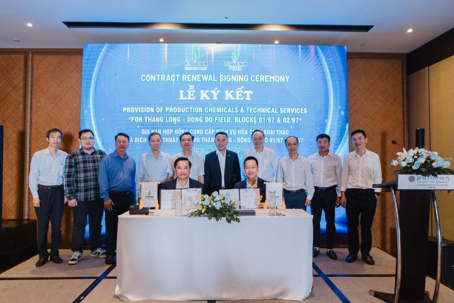 PVChem gia hạn hợp đồng cung cấp dịch vụ hóa chất khai thác và hỗ trợ kỹ thuật mỏ Thăng Long - Đông Đô