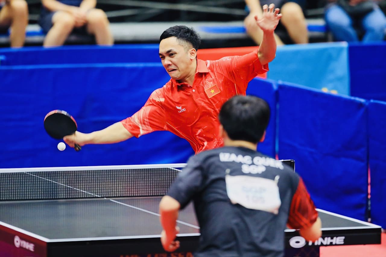 Đinh Anh Hoàng đã thi đấu nỗ lực tại trận chung kết. Ảnh: Minh Dân