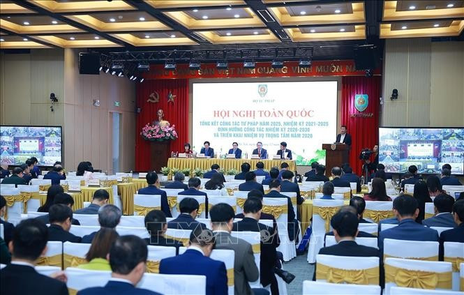 Hội nghị toàn quốc tổng kết công tác Tư pháp năm 2025. Ảnh: Dương Giang/TTXVN a39e80dd-7eec-45a7-9282-93387c75930d.jpg