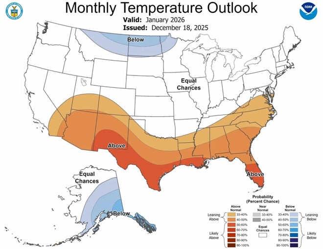 Dự báo thời tiết dịp Tết Dương lịch dưới ảnh hưởng của La Nina