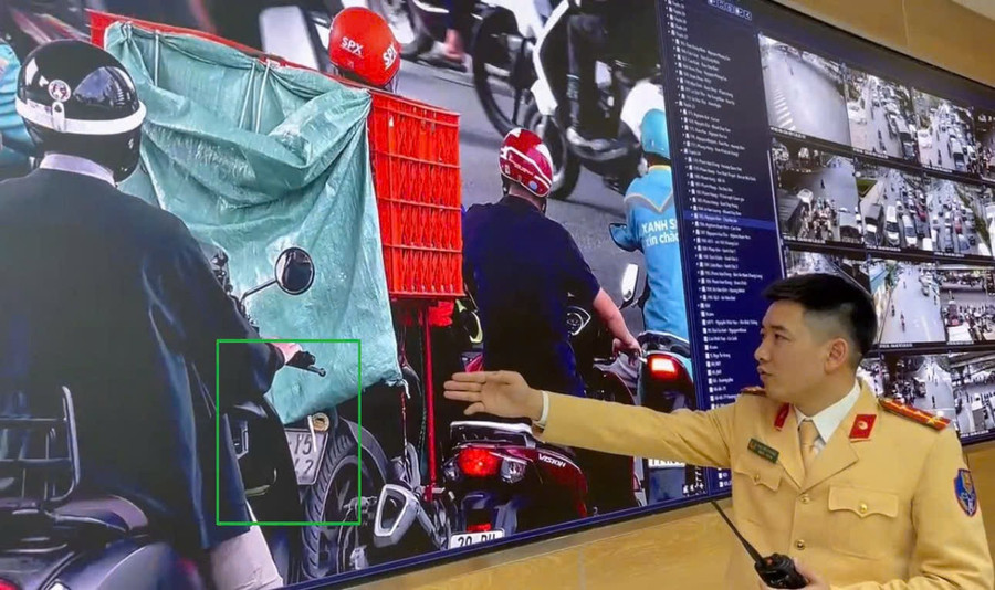 Trường hợp vi phạm giao thông được camera AI phát hiện.
