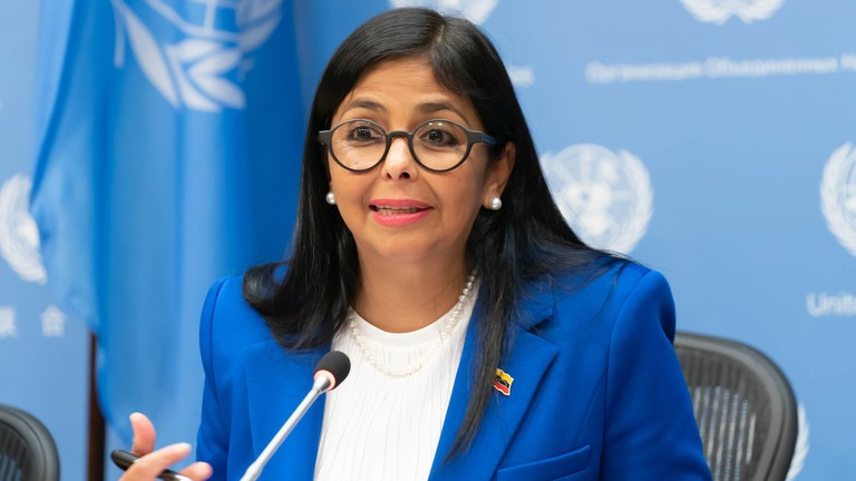 Tổng thống lâm thời Venezuela Delcy Rodriguez.