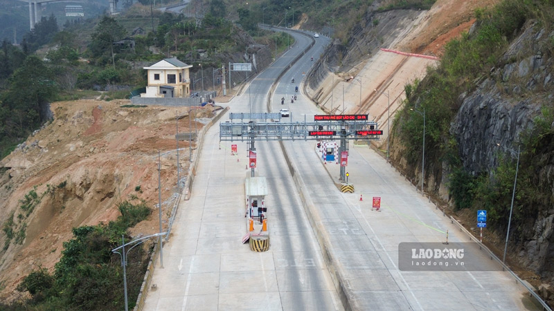 Hiện trạng trạm BOT Sa Pa hoàn thành khắc phục sạt lở. Ảnh: Đinh Đại