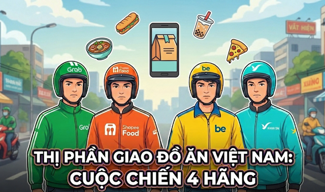Thị phần mảng giao đồ ăn tại Việt Nam: Grab, Shopee, be và Xanh SM đang phân chia như nào?- Ảnh 1. Thị phần mảng giao đồ ăn tại Việt Nam: Grab, Shopee, be và Xanh SM đang phân chia như nào?- Ảnh 1.