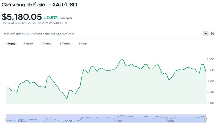 Diễn biến giá vàng thế giới trong 24h qua. bieudogiavang262.jpg