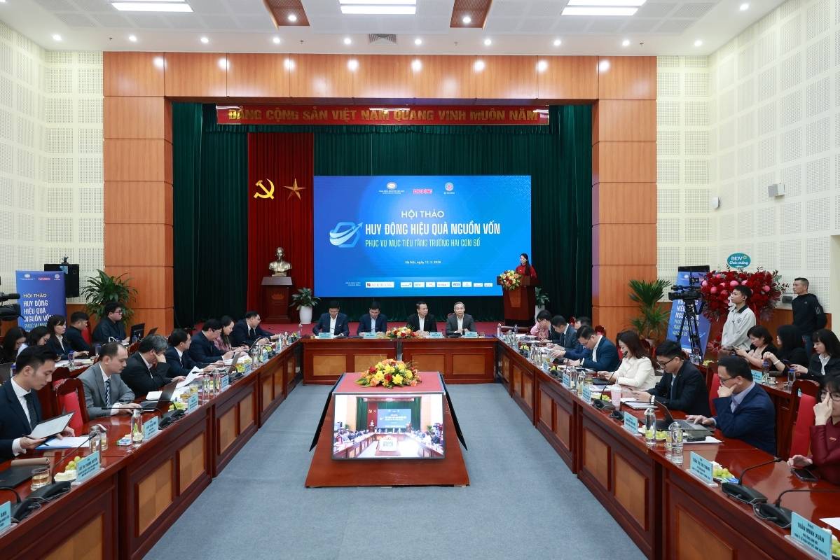 Hội thảo “Huy động hiệu quả nguồn vốn, phục vụ mục tiêu tăng trưởng hai con số” do Bộ Tài chính và Ngân hàng Nhà nước Việt Nam phối hợp Báo Lao Động tổ chức ngày 12.3.2026