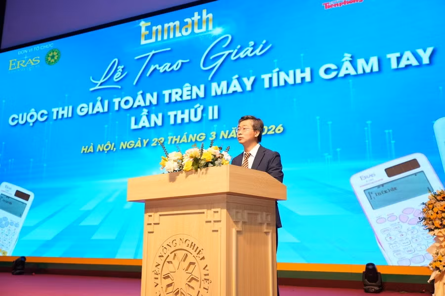 PGS.TS Nguyễn Công Tiệp – Phó Giám đốc Học viện Nông nghiệp Việt Nam phát biểu tại buổi lễ. nyc08525.jpg