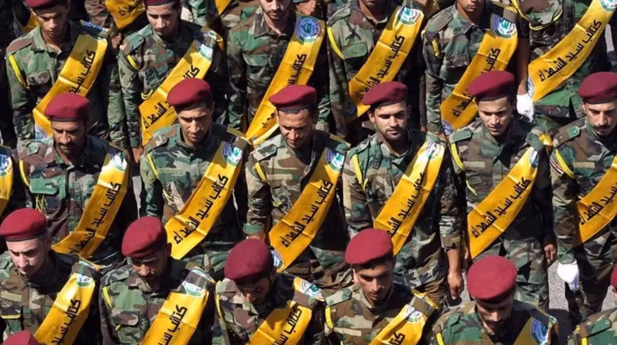 Ảnh tư liệu các thành viên của Kata'ib Sayyid al-Shuhada, một nhóm kháng chiến chống khủng bố của Iraq.