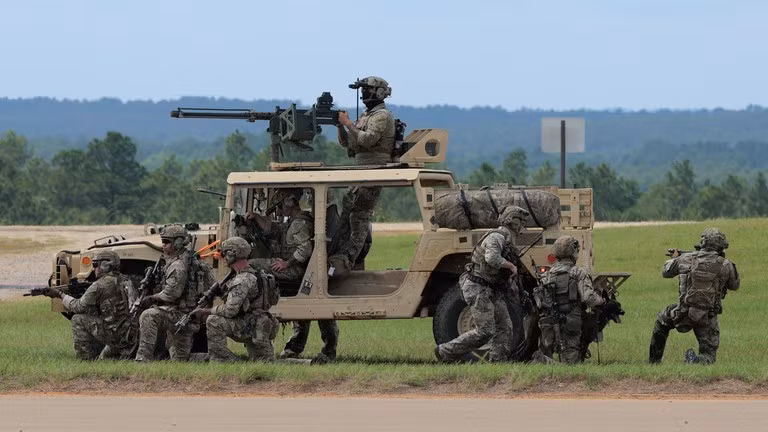 Binh sĩ lực lượng đặc nhiệm Lục quân Mỹ tại Fort Bragg, Bắc Carolina.