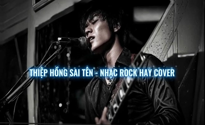 Ca khúc “Thiệp hồng sai tên” được xử lý, remix bởi AI. Ảnh: Cắt từ video