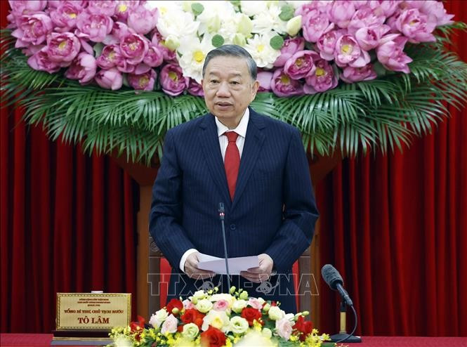 Tổng Bí thư, Chủ tịch nước Tô Lâm phát biểu chỉ đạo. Ảnh: Thống Nhất/TTXVN.