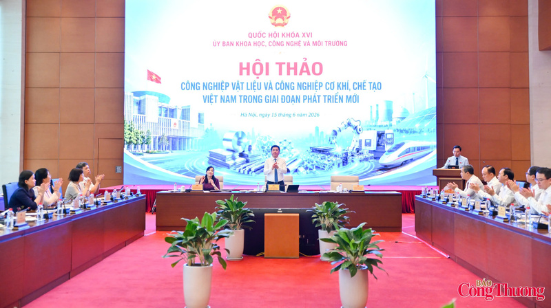 Phó Chủ tịch Quốc hội Nguyễn Hồng Diên chủ trì Hội thảo “Công nghiệp vật liệu và Công nghiệp cơ khí, chế tạo Việt Nam trong giai đoạn mới”.