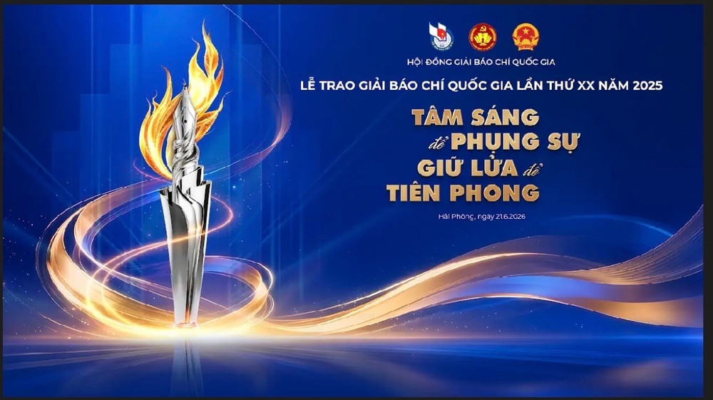 Lễ trao Giải Báo chí Quốc gia lần thứ XX năm 2025 sẽ diễn ra với chủ đề “Tâm sáng để phụng sự - Giữ lửa để tiên phong”. f869e342058984d7dd98.jpg