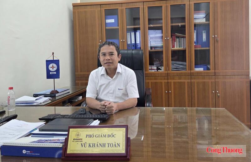 Ông Vũ Khánh Toàn, Phó Giám đốc Công ty Điện lực Lạng Sơn.