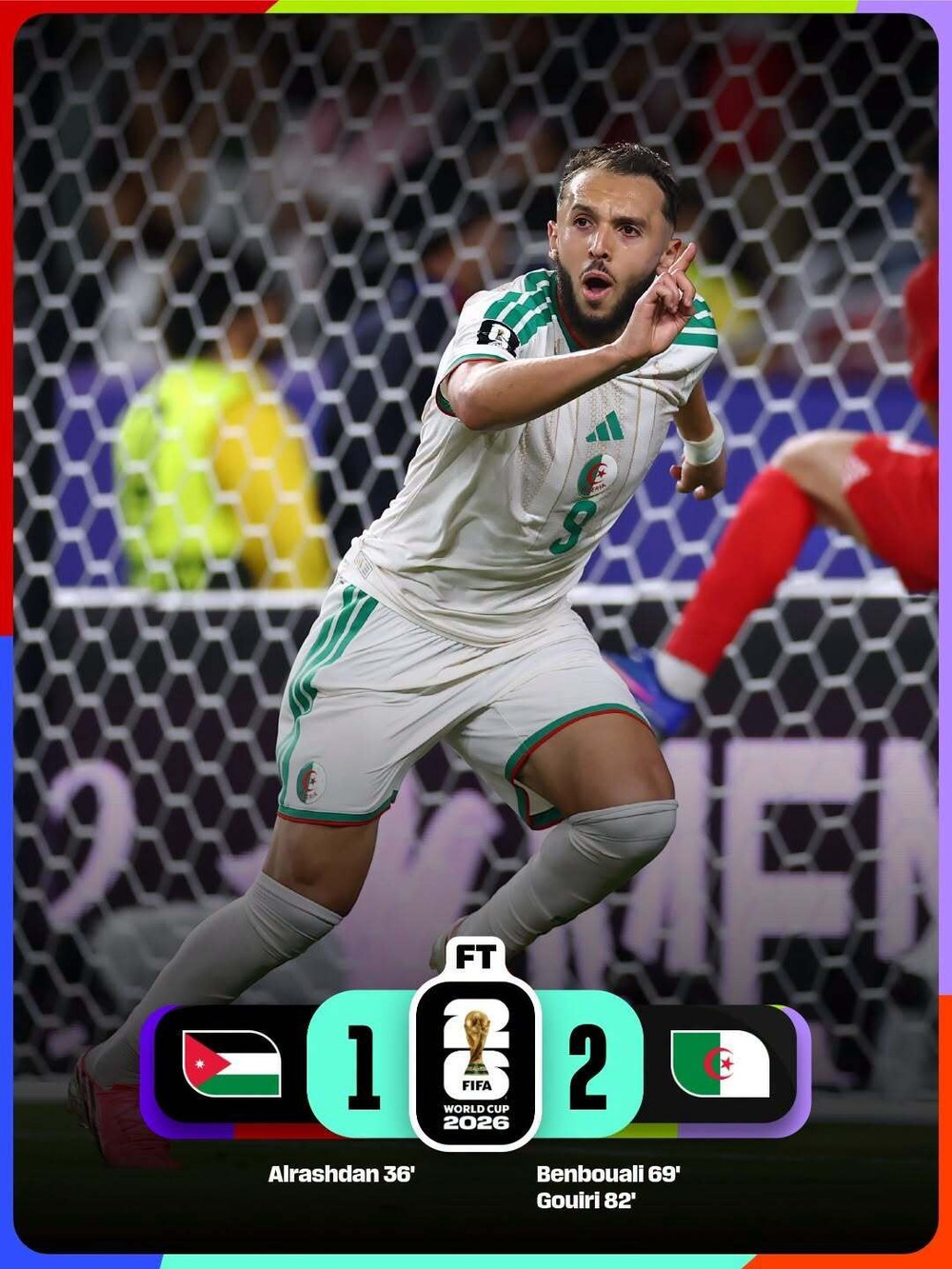 Algeria lội ngược dòng trước Jordan để nuôi hi vọng đi tiếp. Ảnh: FIFA World Cup 731093965-1694268908356765-7279200198180549145-n.jpg