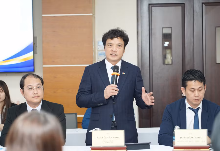 Ông Nguyễn Văn Khoa - Tổng giám đốc FPT chia sẻ tại lễ ký kết. ong-nguyen-van-khoa-ceo-fpt.jpg