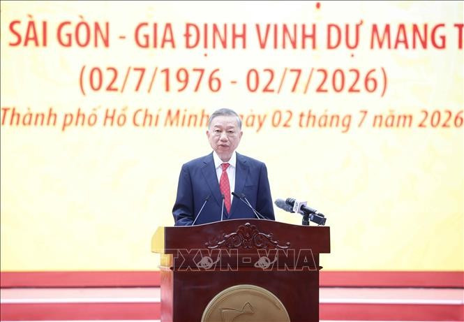 Tổng Bí thư, Chủ tịch nước Tô Lâm phát biểu. Ảnh: Thống Nhất/TTXVN le-ky-niem-020726.jpg