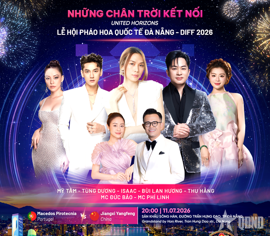 Hai cường quốc pháo hoa và “siêu concert” tại đêm chung kết DIFF 2026 sẵn sàng bùng nổ