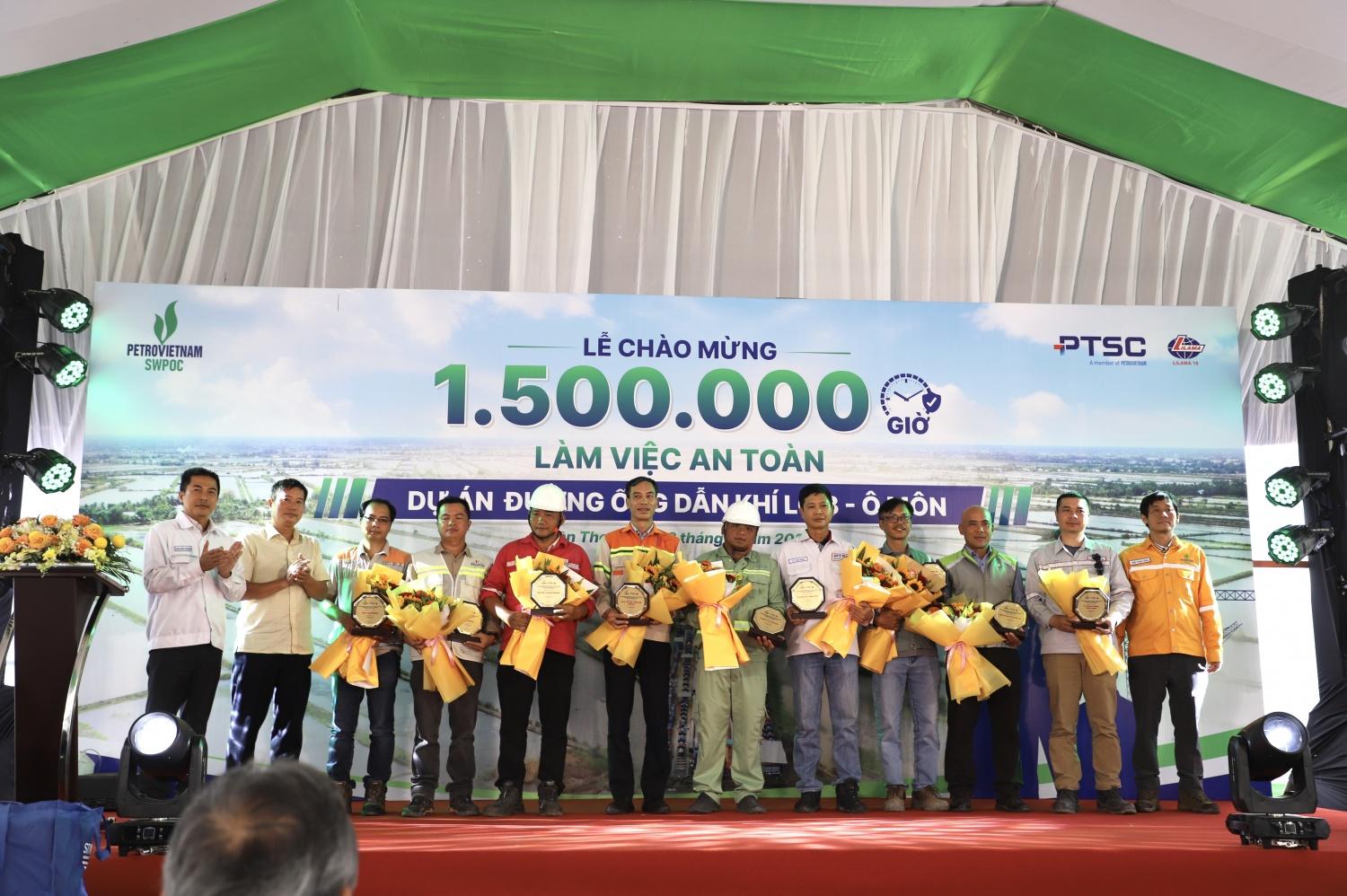 1,5 triệu giờ an toàn – dấu mốc trên công trường đường ống khí Lô B – Ô Môn