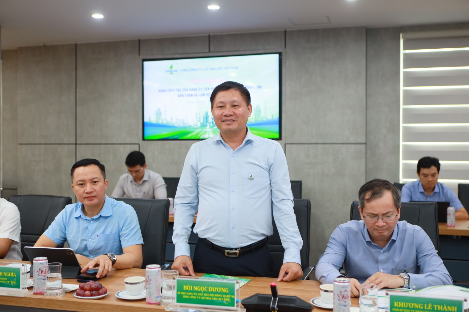 Đồng chí Bùi Ngọc Dương - Bí thư Đảng uỷ, Chủ tịch HĐQT BSR phát biểu bày tỏ sự gắn kết chiến lược của BSR và Vietsovpetro.