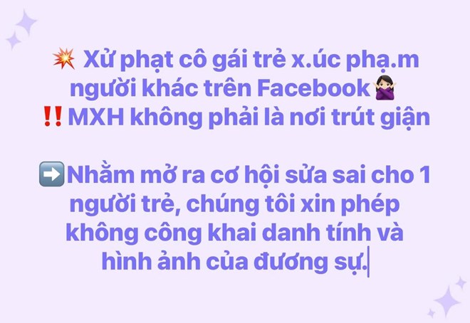 Xử phạt cô gái trẻ 12,5 triệu đồng vì xúc phạm người khác trên mạng xã hội