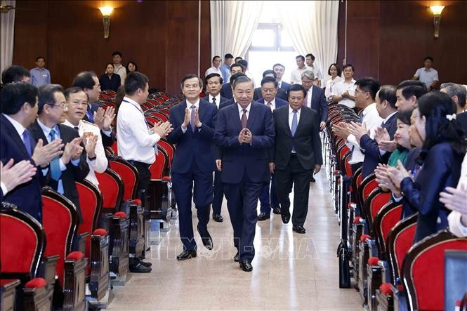 Tổng Bí thư, Chủ tịch nước Tô Lâm dự Lễ khai mạc. Ảnh: Thống Nhất.