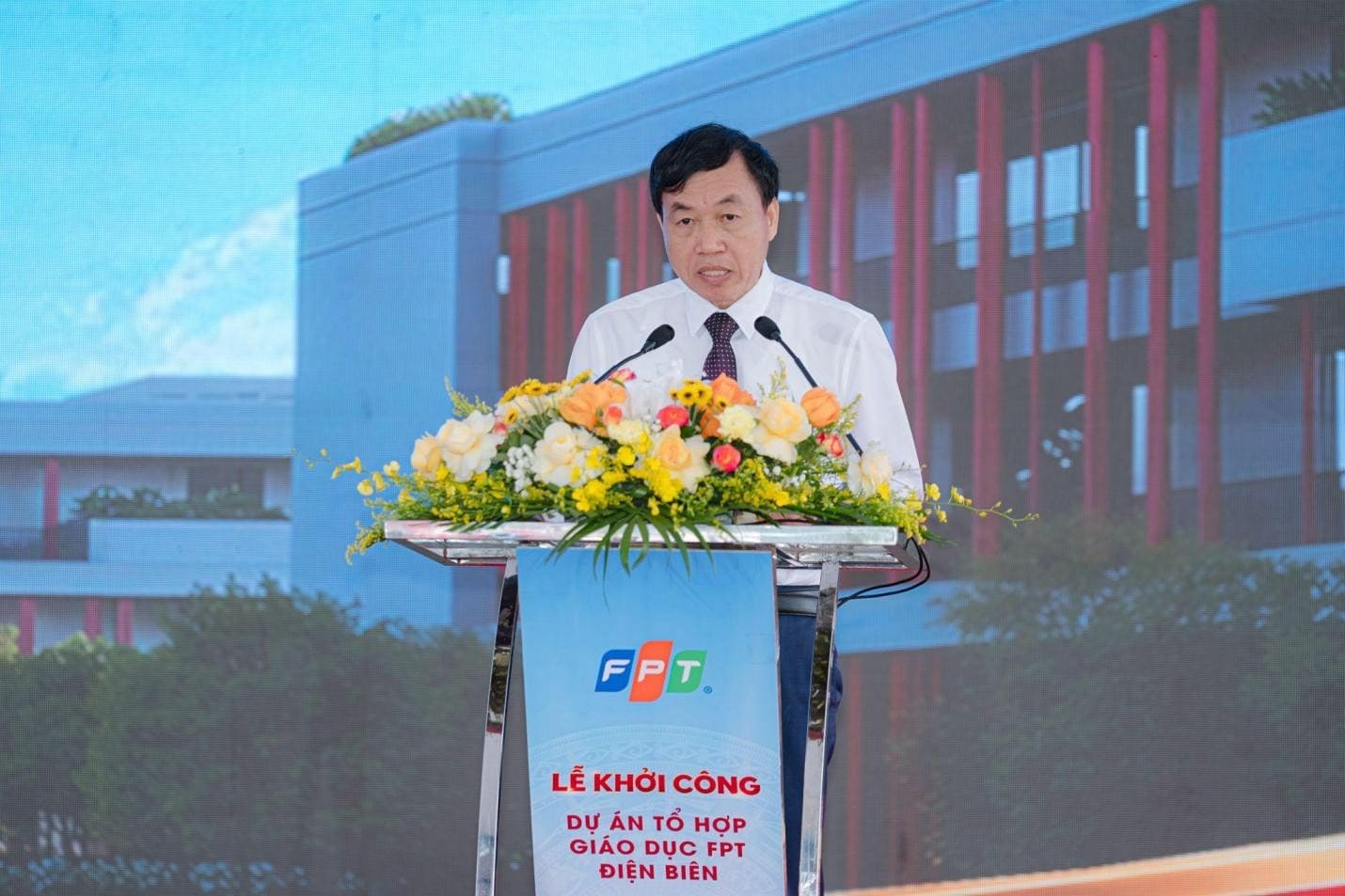 Ông Lê Văn Lương – Phó Bí thư Tỉnh uỷ, Chủ tịch Uỷ ban nhân dân tỉnh Điện Biên phát biểu tại sự kiện. Ảnh: FPT