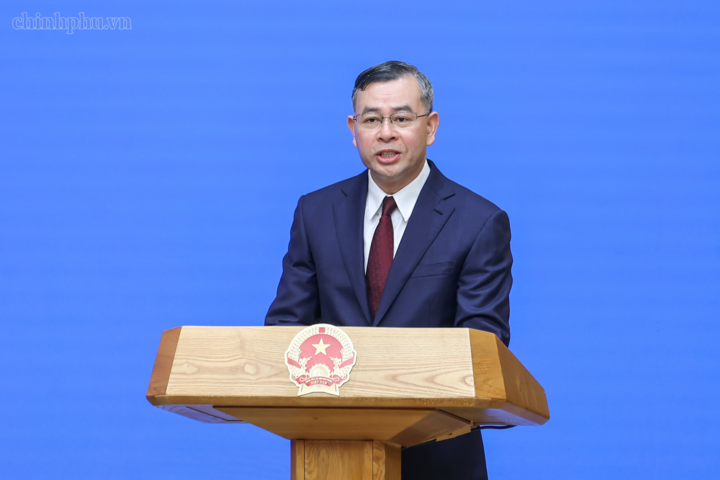 Bộ trưởng Bộ Tài chính Ngô Văn Tuấn phát biểu - Ảnh: chinhphu.vn/Nhật Bắc
