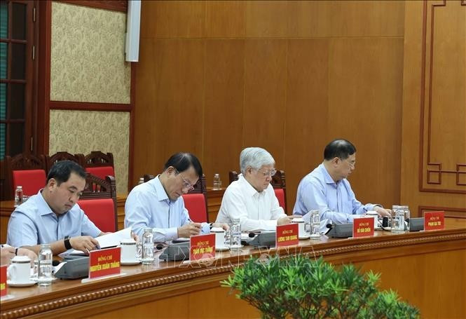 Các đại biểu tham dự cuộc làm việc của Tổng Bí thư, Chủ tịch nước Tô Lâm với Ban Chính sách, chiến lược Trung ương. Ảnh: Thống Nhất/TTXVN Các đại biểu tham dự cuộc làm việc của Tổng Bí thư, Chủ tịch nước Tô Lâm với Ban Chính sách, chiến lược Trung ương. Ảnh: Thống Nhất/TTXVN