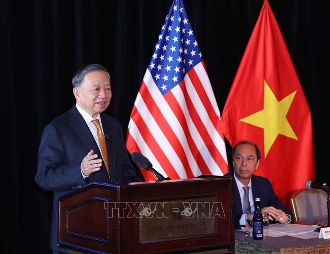 Tổng Bí thư, Chủ tịch nước Tô Lâm phát biểu tại buổi gặp gỡ chuyên gia, trí thức người Việt Nam tại Hoa Kỳ. Ảnh: Thống Nhất/TTXVN Tổng Bí thư, Chủ tịch nước Tô Lâm phát biểu tại buổi gặp gỡ chuyên gia, trí thức người Việt Nam tại Hoa Kỳ. Ảnh: Thống Nhất/TTXVN