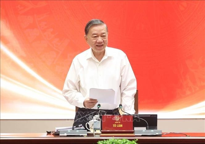 Tổng Bí thư, Chủ tịch nước Tô Lâm phát biểu chỉ đạo. Ảnh: TTXVN