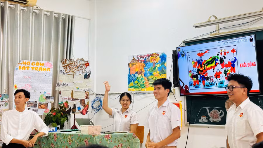 Một giờ học Ngữ văn của học sinh Trường Phổ thông iSchool Long Xuyên.